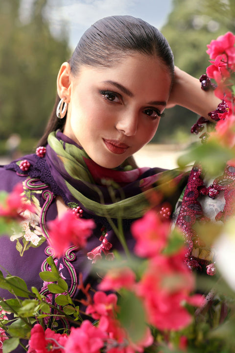MARIA B - 3 Piece Unstitched Embroidered Lawn Suit - MPT-3005-A