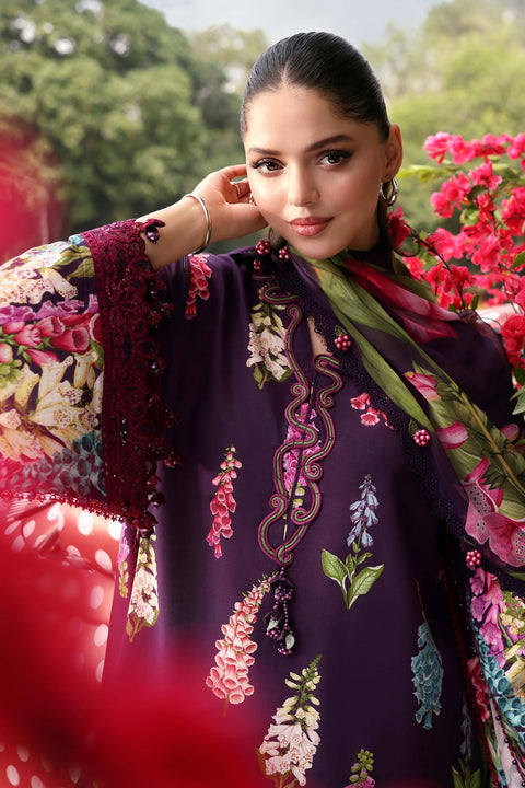 MARIA B - 3 Piece Unstitched Embroidered Lawn Suit - MPT-3005-A