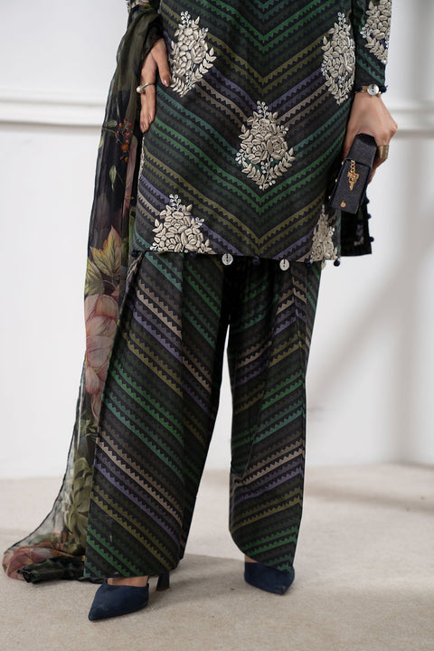 MARIA B - 3 Piece Unstitched Embroidered Lawn Suit | MPS-2705-A