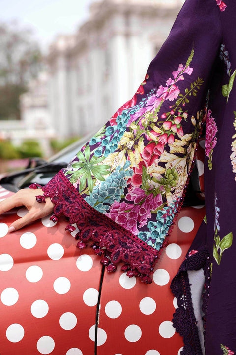 MARIA B - 3 Piece Unstitched Embroidered Lawn Suit - MPT-3005-A