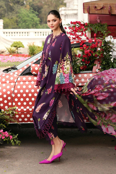 MARIA B - 3 Piece Unstitched Embroidered Lawn Suit - MPT-3005-A
