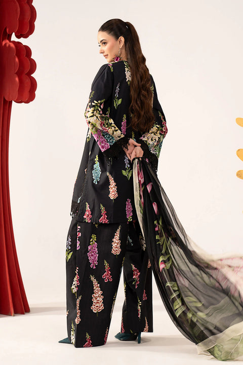 MARIA B - 3 Piece Unstitched Embroidered Lawn Suit - MPT-3005-B