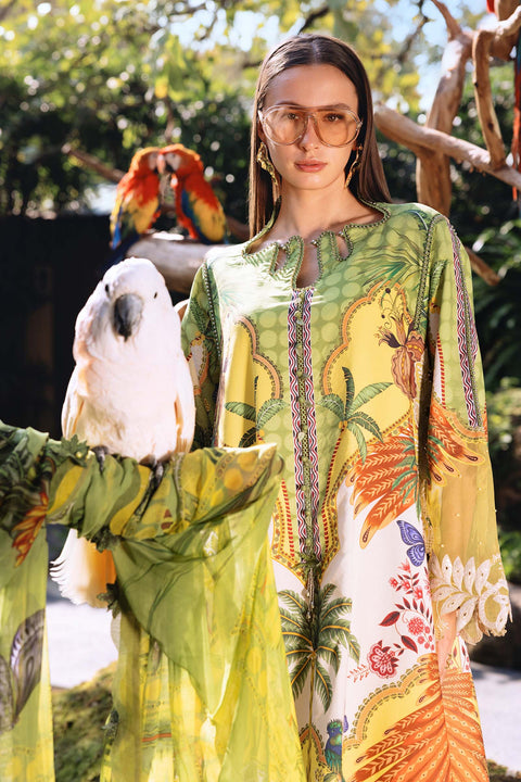 Maria b - 3 Piece Unstitched Embroidered Lawn Suit MPT-2905-B