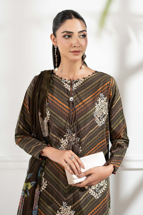 MARIA B - 3 Piece Unstitched Embroidered Lawn Suit | MPS-2705-B