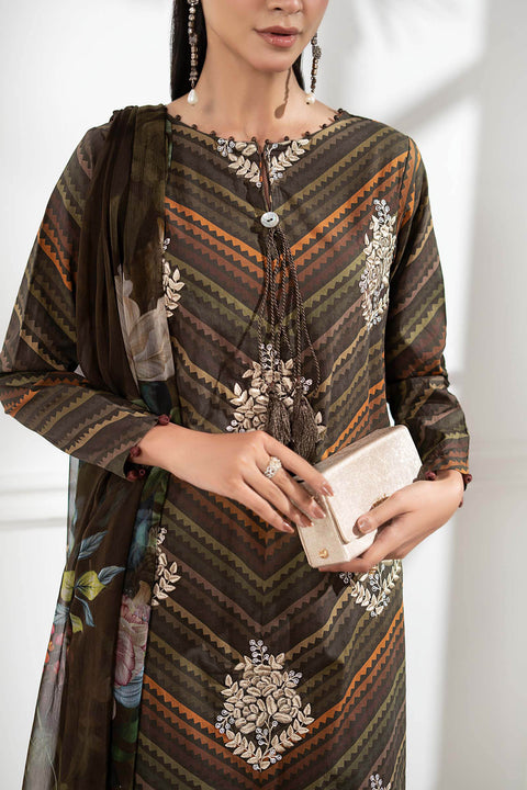 MARIA B - 3 Piece Unstitched Embroidered Lawn Suit | MPS-2705-B