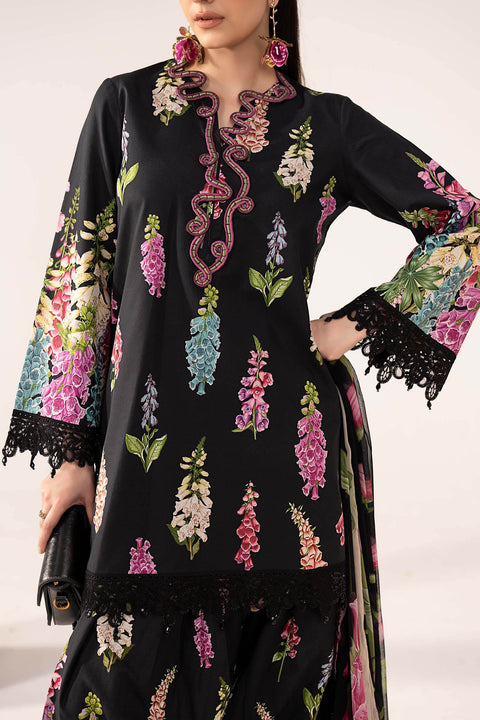 MARIA B - 3 Piece Unstitched Embroidered Lawn Suit - MPT-3005-B