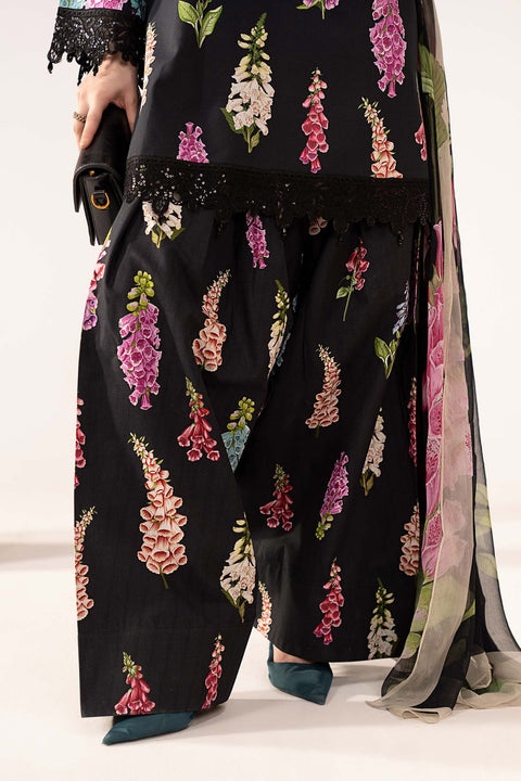MARIA B - 3 Piece Unstitched Embroidered Lawn Suit - MPT-3005-B