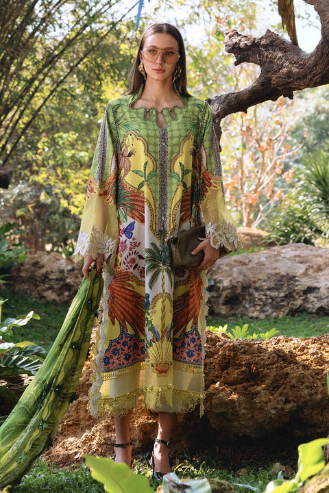 Maria b - 3 Piece Unstitched Embroidered Lawn Suit MPT-2905-B