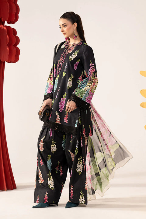 MARIA B - 3 Piece Unstitched Embroidered Lawn Suit - MPT-3005-B