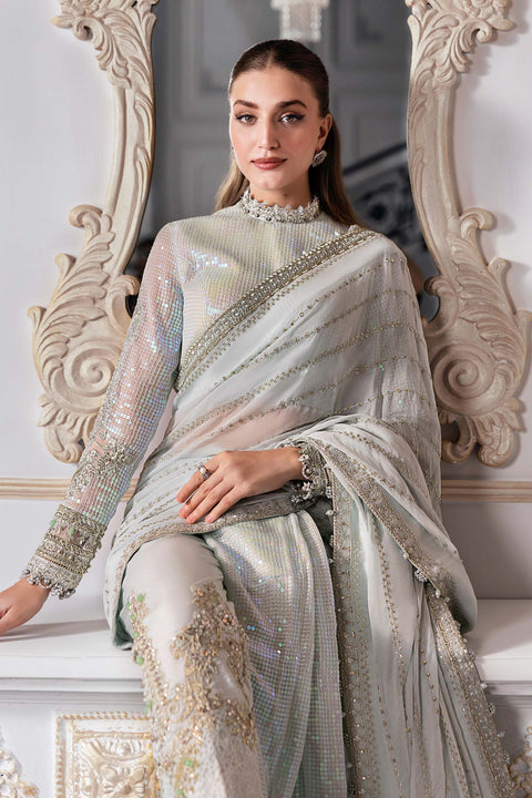 Maria b - 3 Piece Unstitched Embroidered Chiffon Suit | BD-3005
