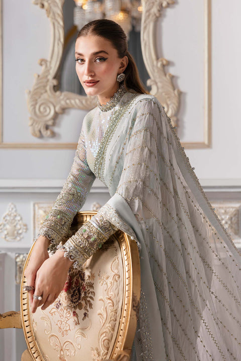 Maria b - 3 Piece Unstitched Embroidered Chiffon Suit | BD-3005