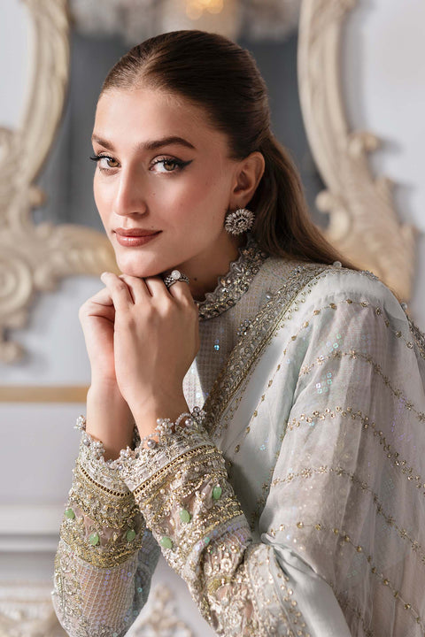 Maria b - 3 Piece Unstitched Embroidered Chiffon Suit | BD-3005