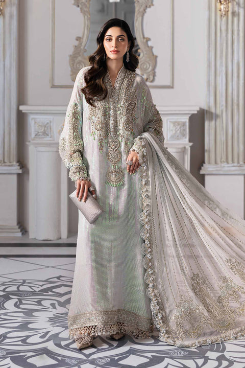MARIA B- 3 Piece Unstitched Embroidered Chiffon Suit | BD-3005