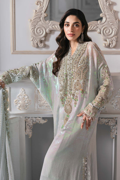 MARIA B- 3 Piece Unstitched Embroidered Chiffon Suit | BD-3005