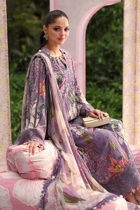 MARIA B - 3 Piece Unstitched Embroidered Lawn Suit - MPT-3006-B