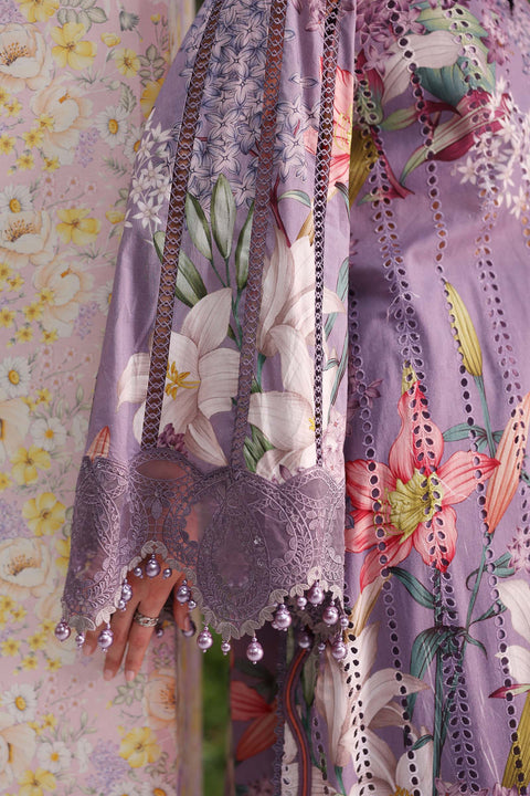 MARIA B - 3 Piece Unstitched Embroidered Lawn Suit - MPT-3006-B