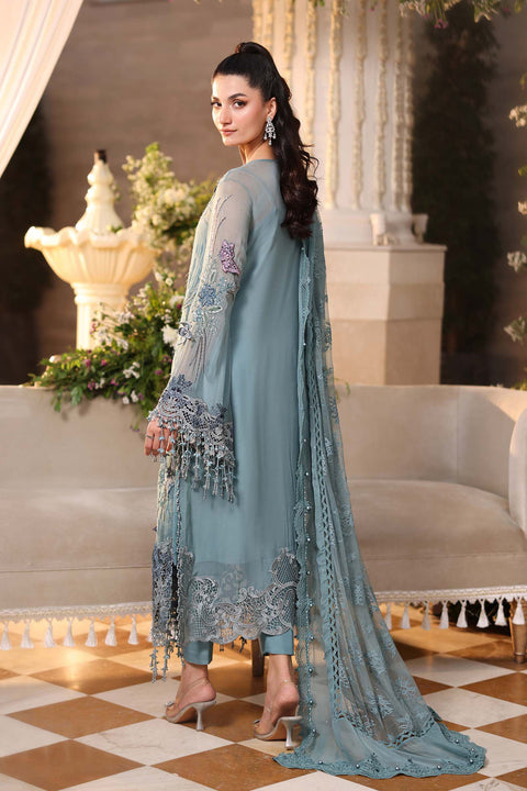 Maria b - 3 Piece Unstitched Embroidered Chiffon Suit - MPC-26-106