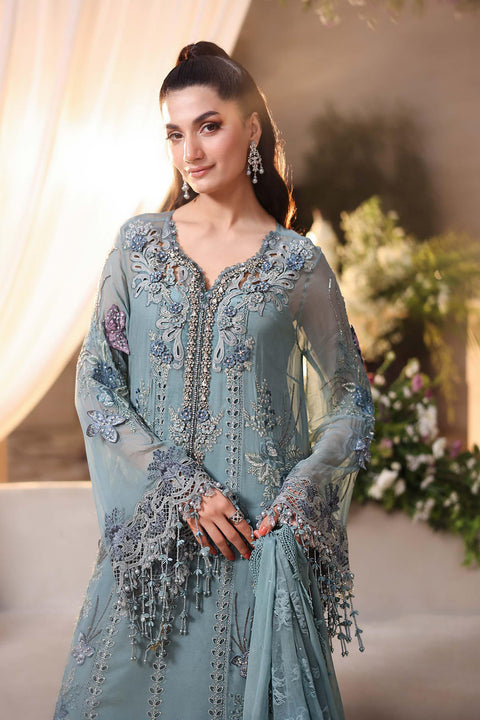 Maria b - 3 Piece Unstitched Embroidered Chiffon Suit - MPC-26-106