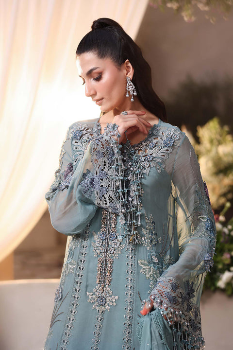 Maria b - 3 Piece Unstitched Embroidered Chiffon Suit - MPC-26-106