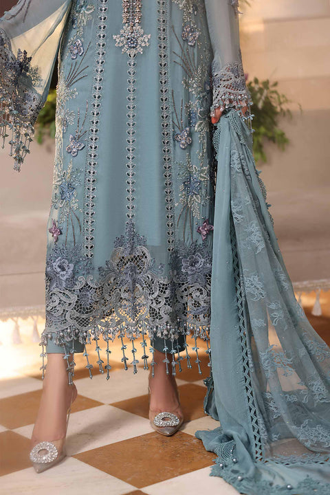 Maria b - 3 Piece Unstitched Embroidered Chiffon Suit - MPC-26-106
