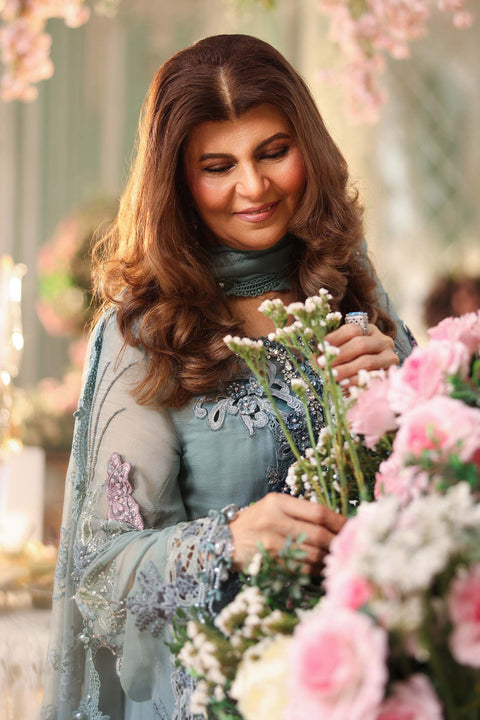 Maria b - 3 Piece Unstitched Embroidered Chiffon Suit - MPC-26-106
