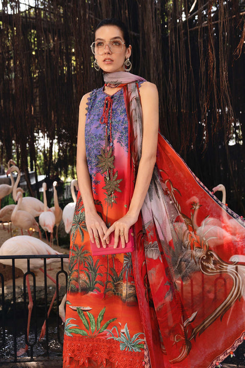 MARIA B - 3 Piece Unstitched Embroidered Lawn Suit - MPT-2907-B