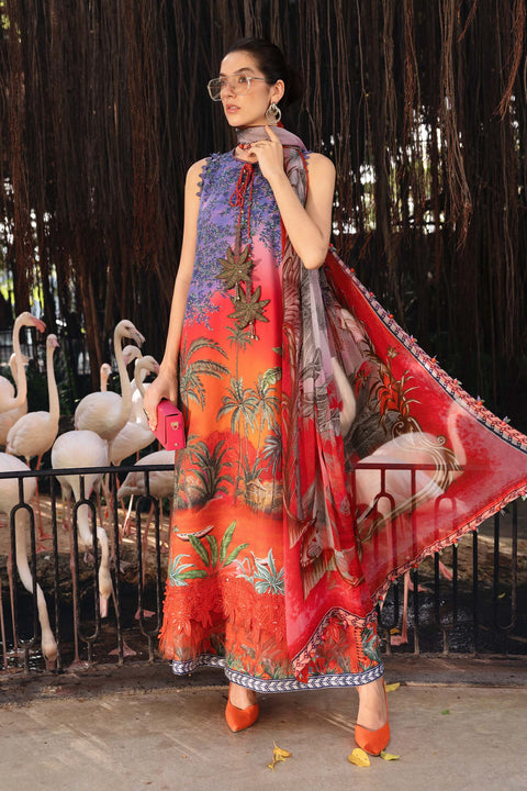 MARIA B - 3 Piece Unstitched Embroidered Lawn Suit - MPT-2907-B