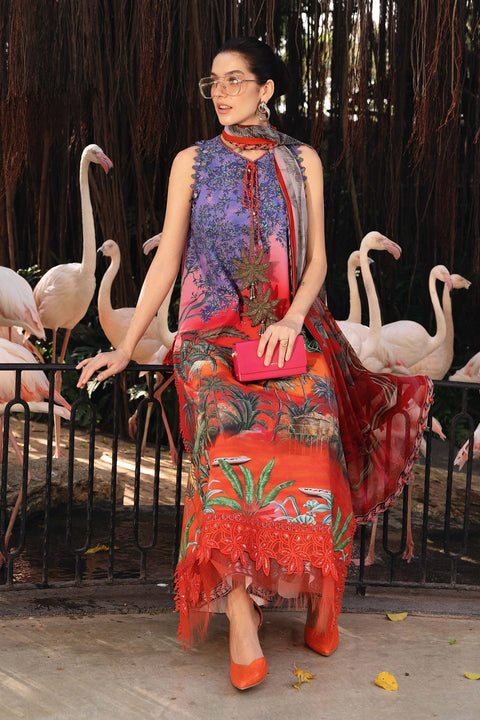 MARIA B - 3 Piece Unstitched Embroidered Lawn Suit - MPT-2907-B