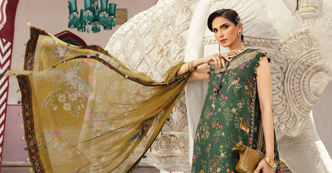 MARIA B - 3 Piece Embroidered Khaddar MPT-2707-B