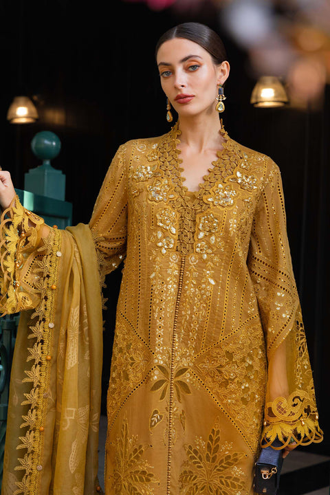 Maria b - 3 Piece Unstitched Embroidered Lawn Suit -EL-26-07