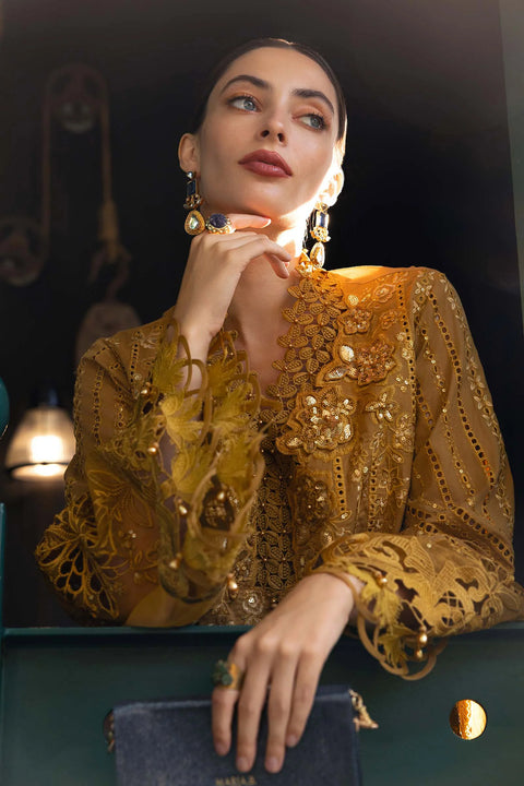 Maria b - 3 Piece Unstitched Embroidered Lawn Suit -EL-26-07