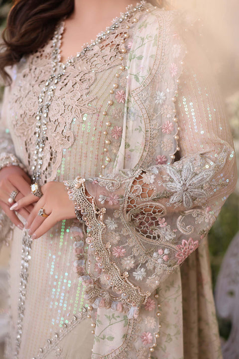 MARIA B - 3 Piece Unstitched Embroidered Chiffon Suit | MPC-26-107