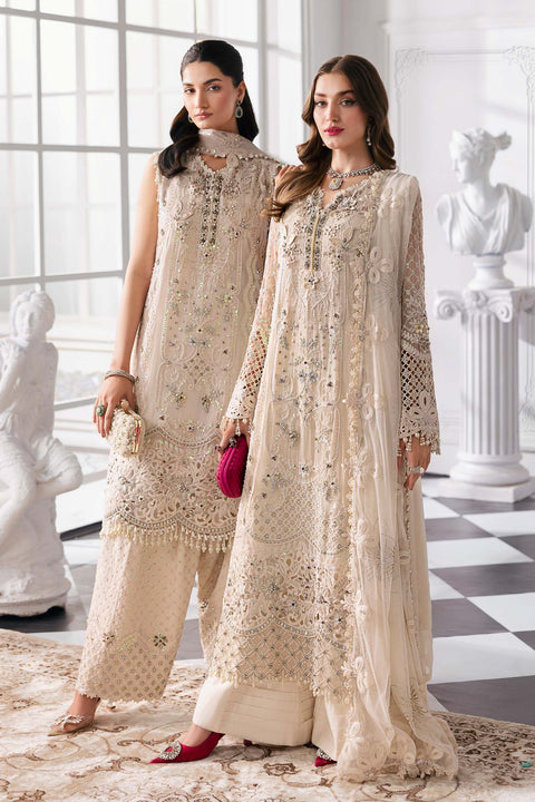 Maria B - 3 Piece Unstitched Embroidered Chiffon Suit | BD-3007