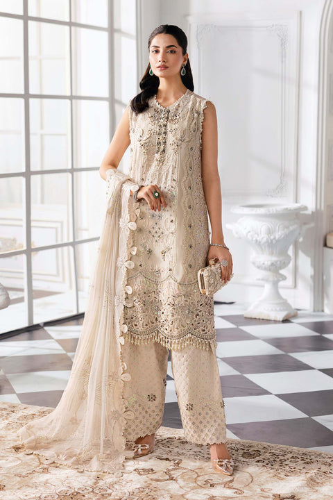Maria B - 3 Piece Unstitched Embroidered Chiffon Suit | BD-3007