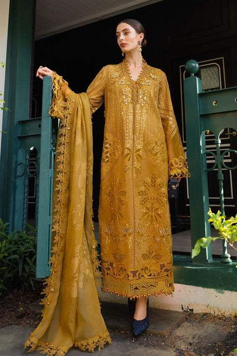 Maria b - 3 Piece Unstitched Embroidered Lawn Suit -EL-26-07