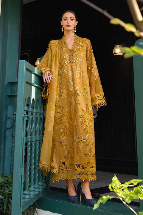 Maria b - 3 Piece Unstitched Embroidered Lawn Suit -EL-26-07