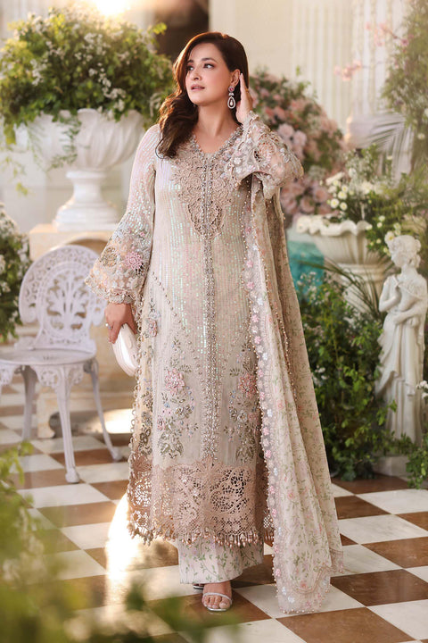 MARIA B - 3 Piece Unstitched Embroidered Chiffon Suit | MPC-26-107