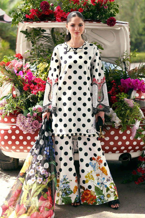 MARIA B - 3 Piece Unstitched Embroidered Lawn Suit - MPT-3008-A