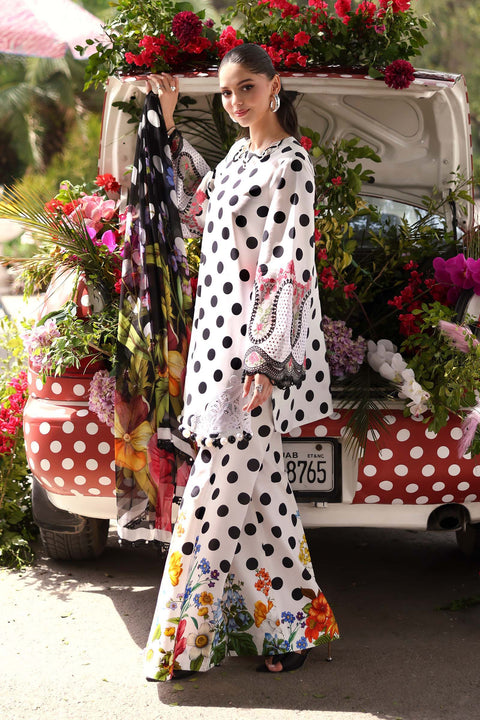 MARIA B - 3 Piece Unstitched Embroidered Lawn Suit - MPT-3008-A
