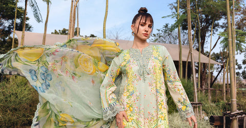 Maria b - 3 Piece Unstitched Embroidered Lawn Suit :MPT-2908-B
