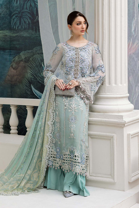 MARIA B - 3 Piece Unstitched Embroidered Chiffon Suit | MPC-25-108