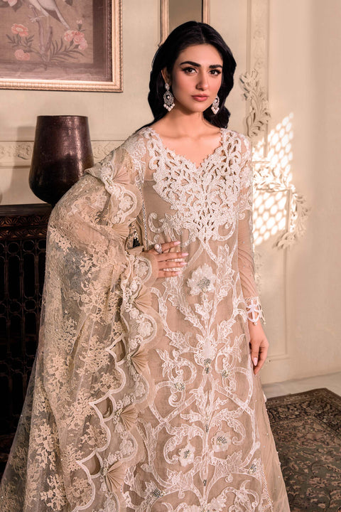 MARIA B - 3PC Unstitched MBROIDERED - Pink BD-2608