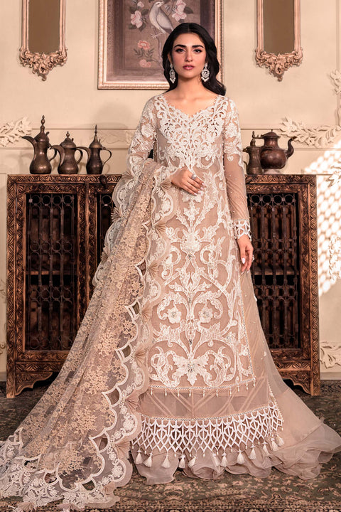 MARIA B - 3PC Unstitched MBROIDERED - Pink BD-2608