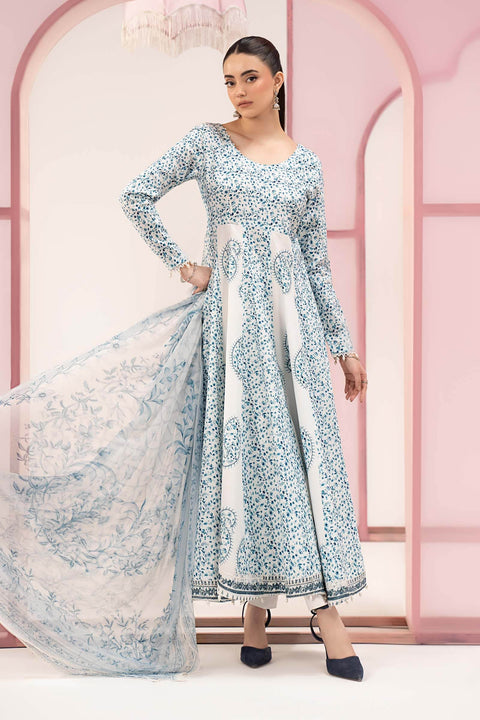MARIA B - 3 Piece Unstitched Embroidered Lawn Suit :MPT-3009-A