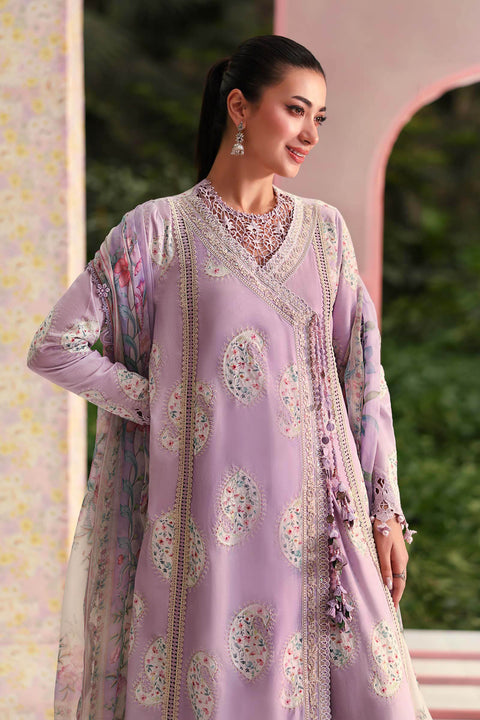 MARIA B - 3 Piece Unstitched Embroidered Lawn Suit :MPT-3009-B