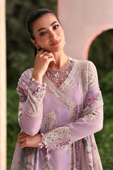 MARIA B - 3 Piece Unstitched Embroidered Lawn Suit :MPT-3009-B