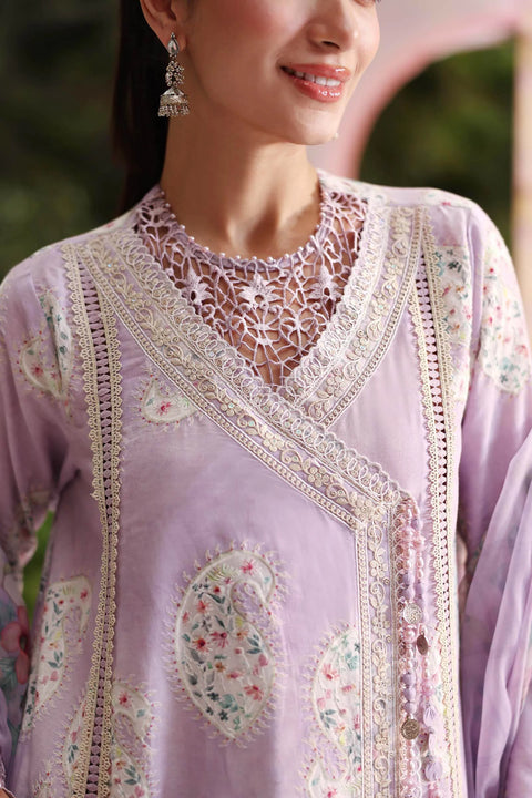 MARIA B - 3 Piece Unstitched Embroidered Lawn Suit :MPT-3009-B