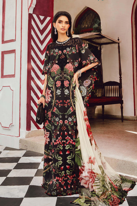 Maria.B 3 Piece Unstitched Embroidered Lawn Suit | MPT-2709-B