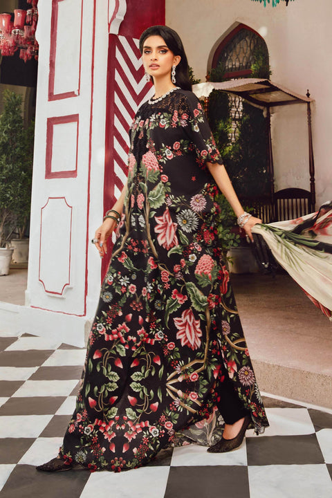 Maria.B 3 Piece Unstitched Embroidered Lawn Suit | MPT-2709-B