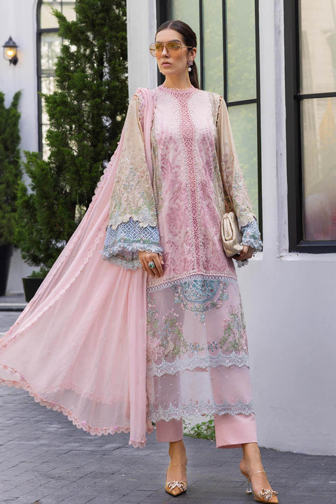 Maria B - 3 Piece Unstitched Embroidered Lawn Suit - EL-26-09